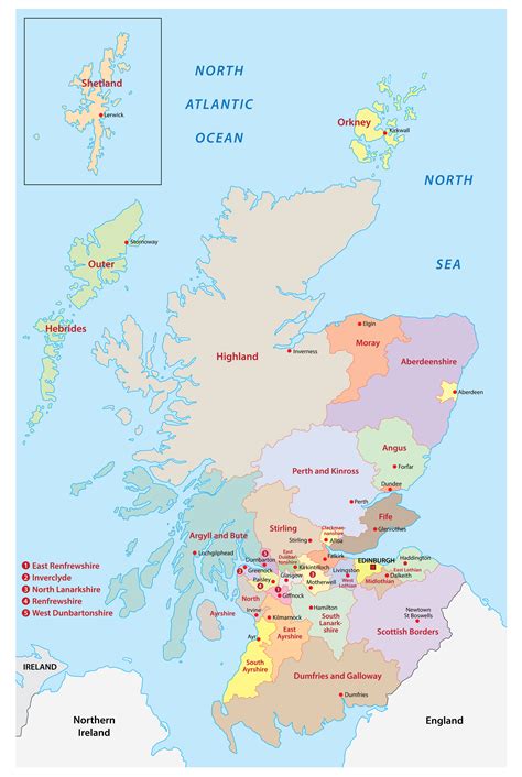 MAP Scotland On Map Of World